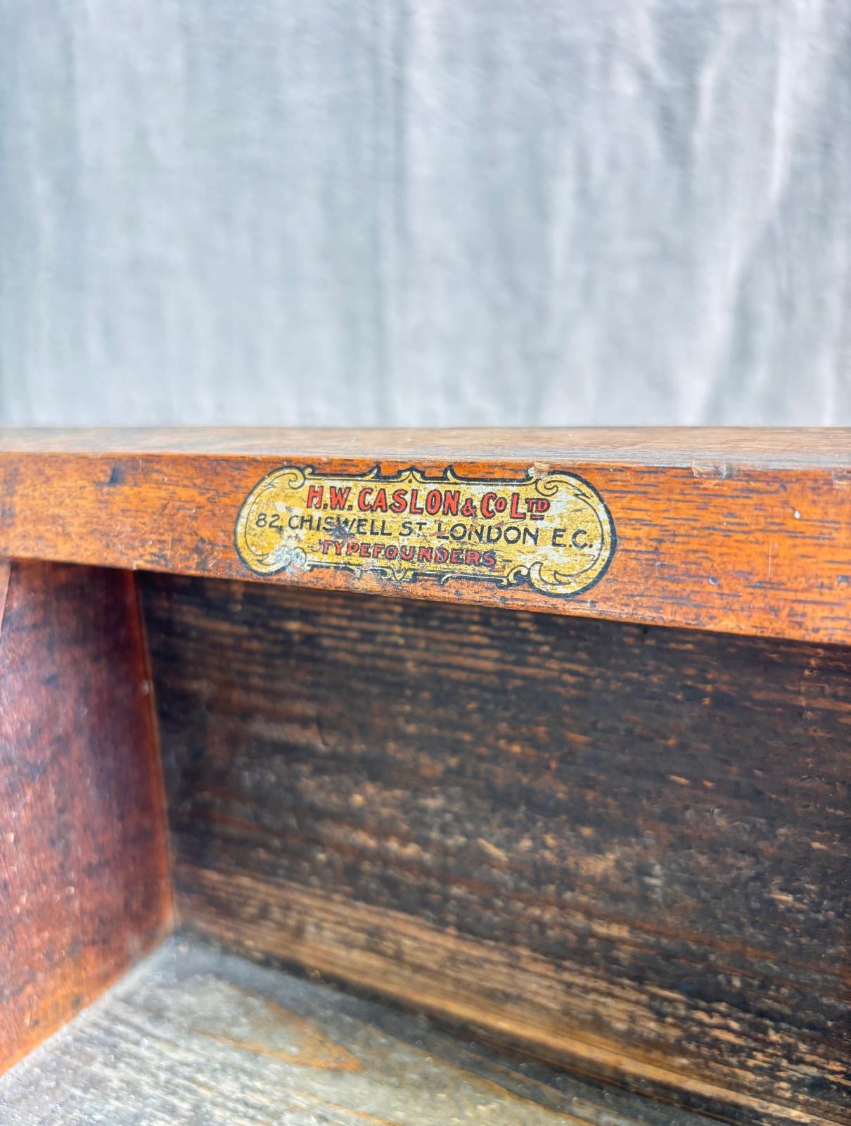 H.W. Caslon &amp; Co Ltd Typesetters Display Stand