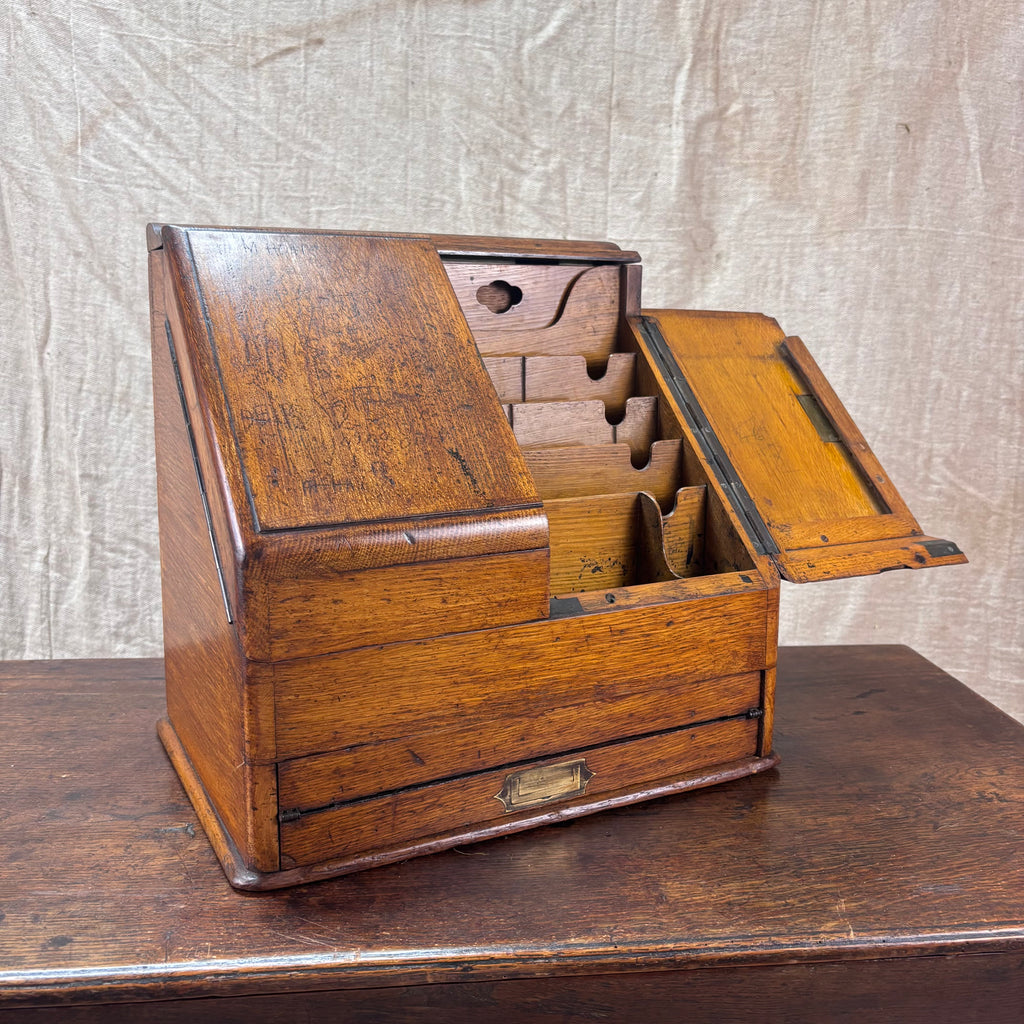 Oak Stationary or Writing Box.