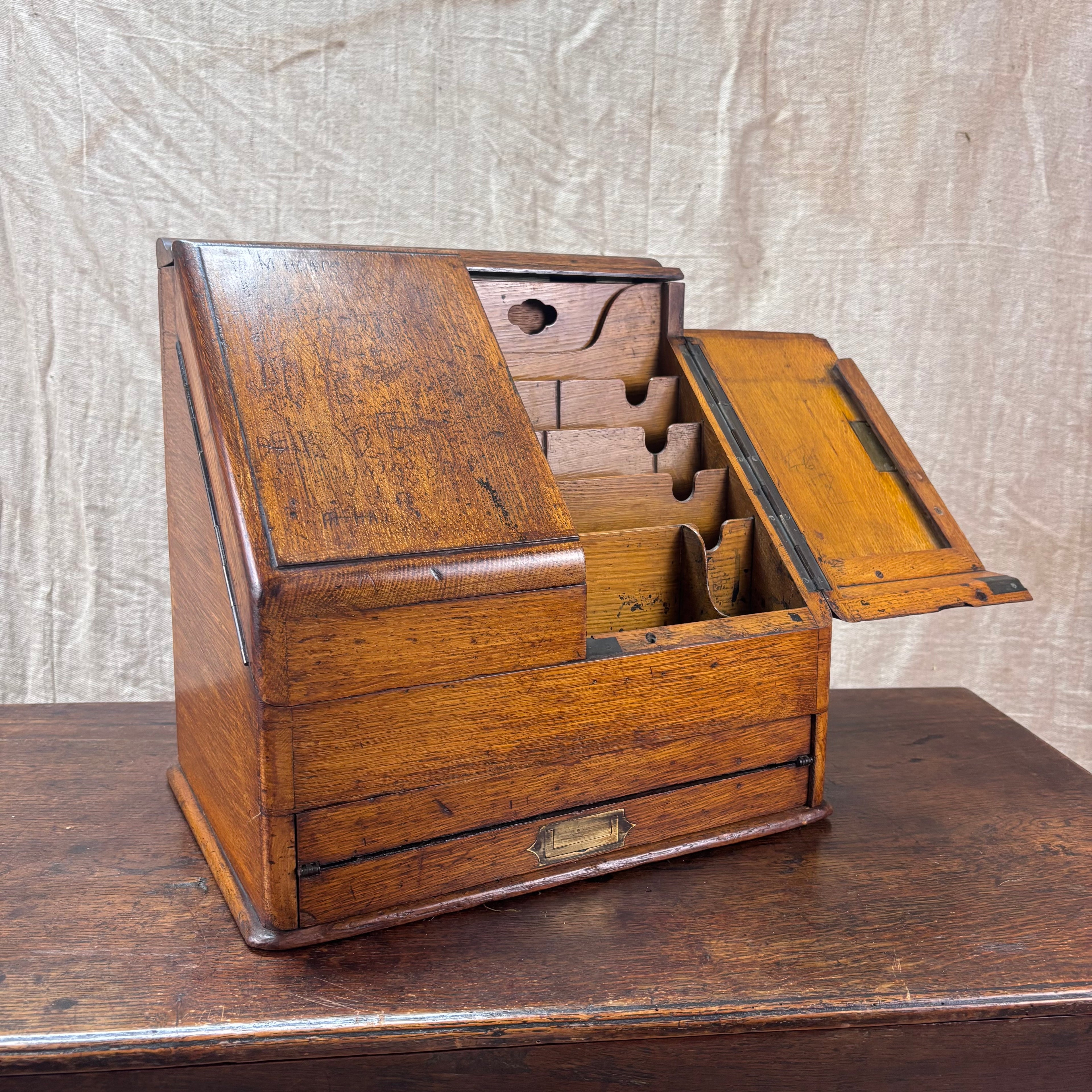 Oak Stationary or Writing Box.