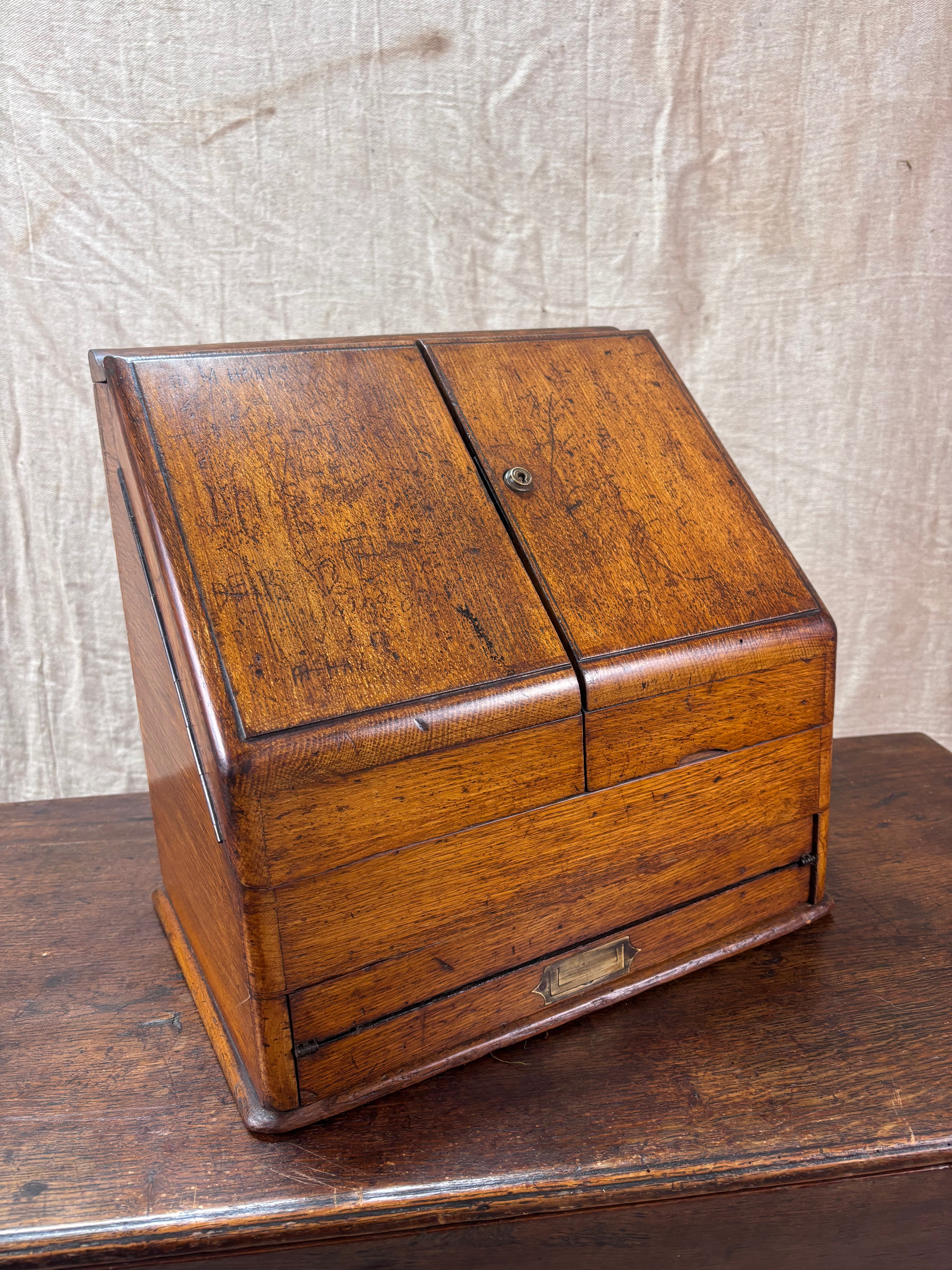 Oak Stationary or Writing Box.