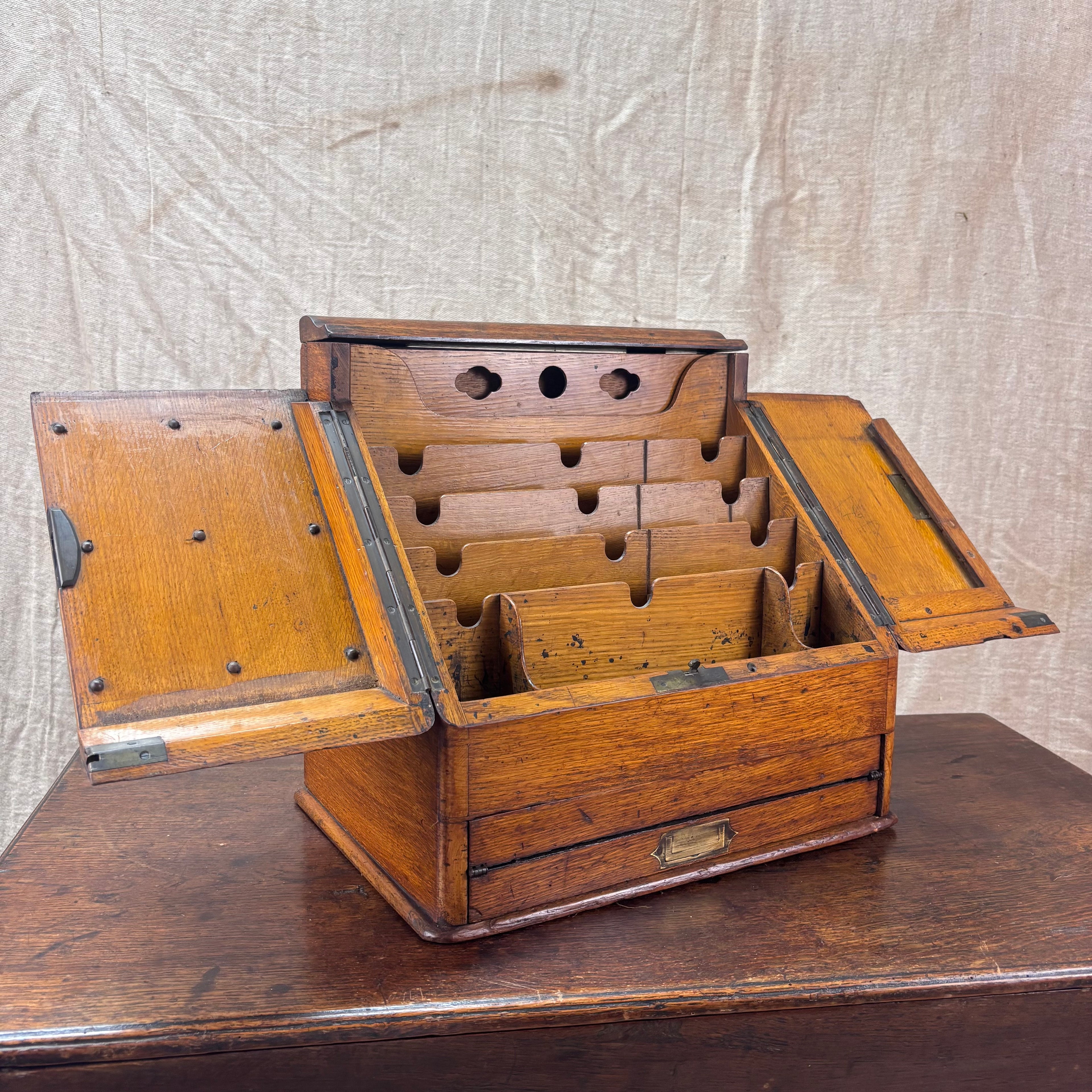 Oak Stationary or Writing Box.