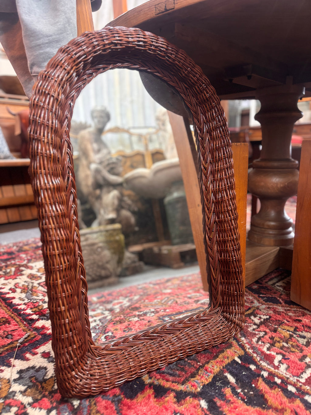 Arched Rattan Mirror