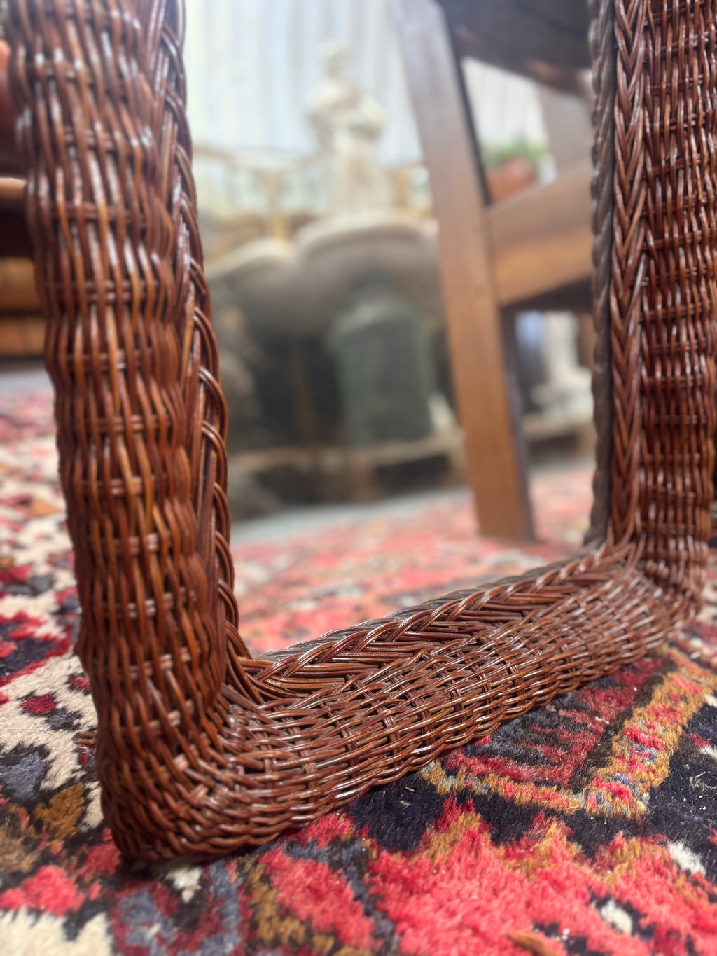 Arched Rattan Mirror