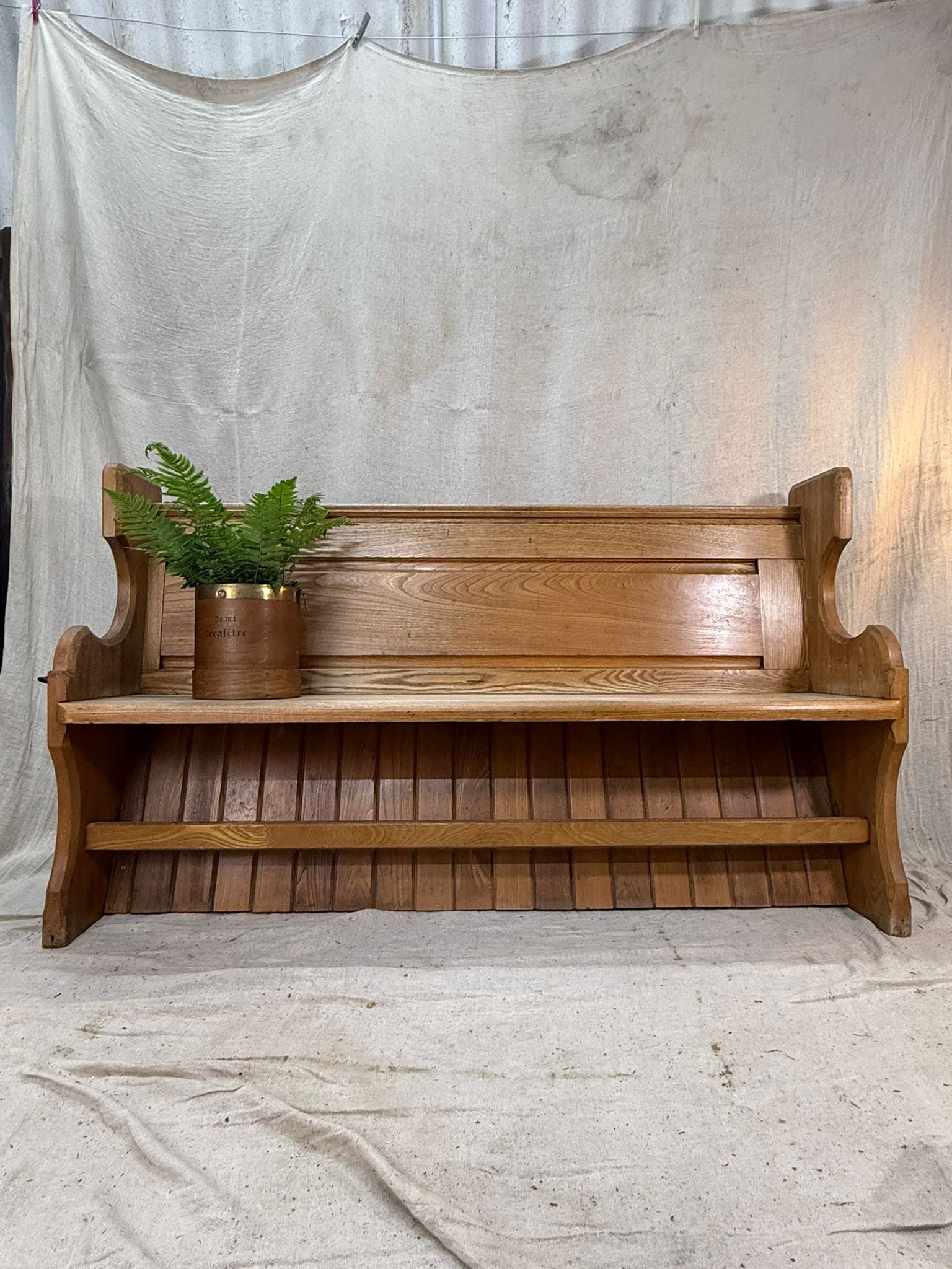 Church Pew, Golden Oak