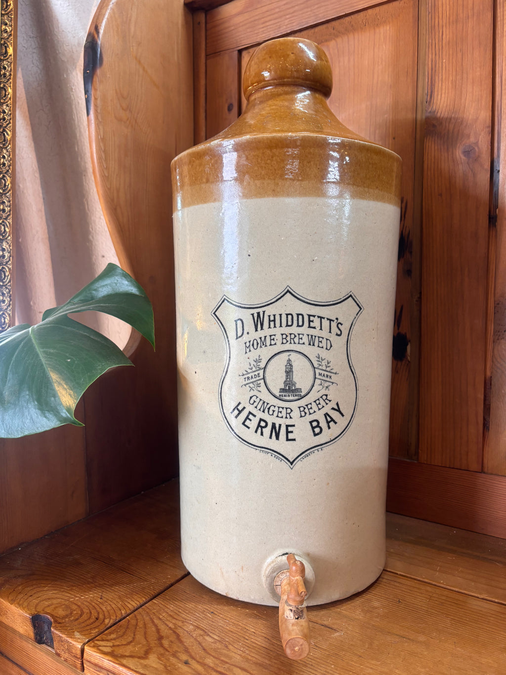 Stoneware Ginger Beer Flagon from Herne Bay, Kent.