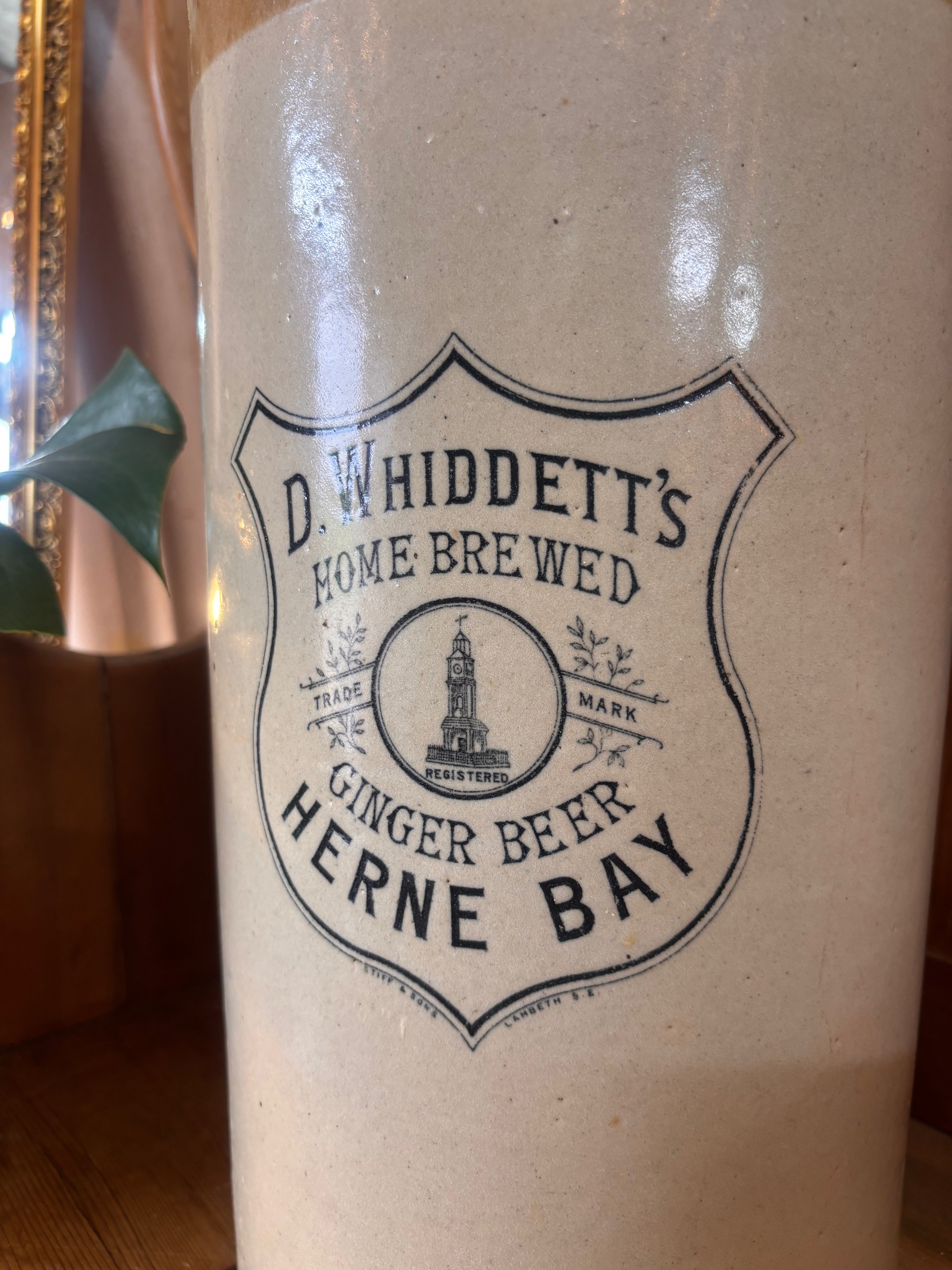 Stoneware Ginger Beer Flagon from Herne Bay, Kent.