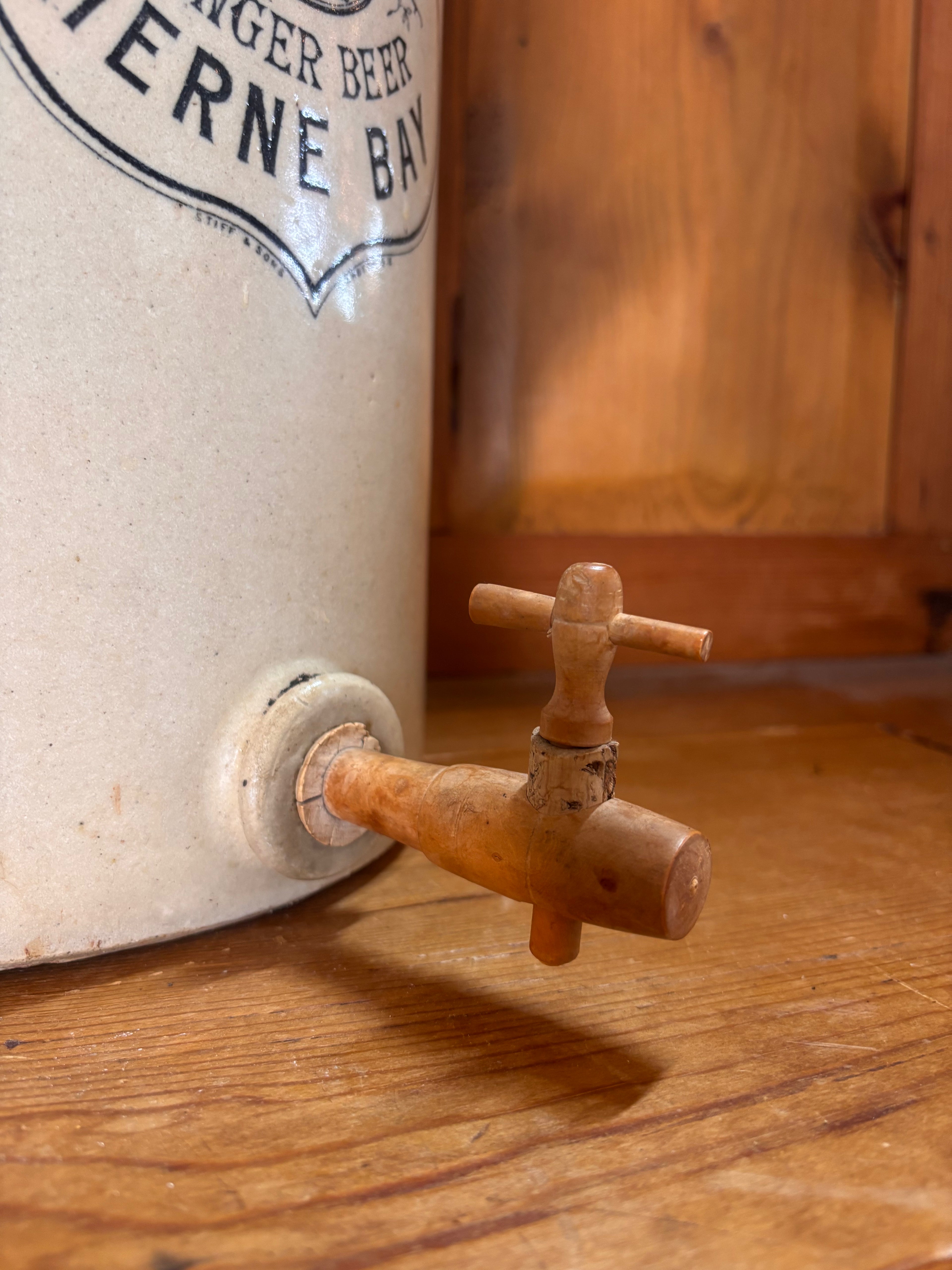 Stoneware Ginger Beer Flagon from Herne Bay, Kent.