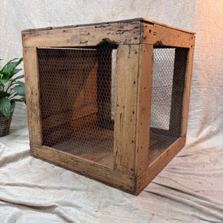 19th Century Pine Food Safe / Larder - or Rustic Puppy Crate