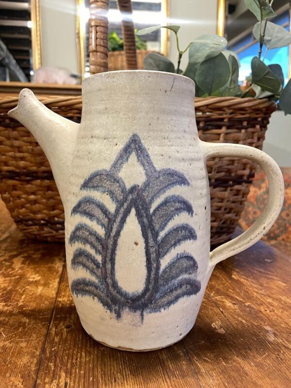 Studio pottery vase with spout