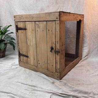 19th Century Pine Food Safe/Larder - or Rustic Puppy Crate